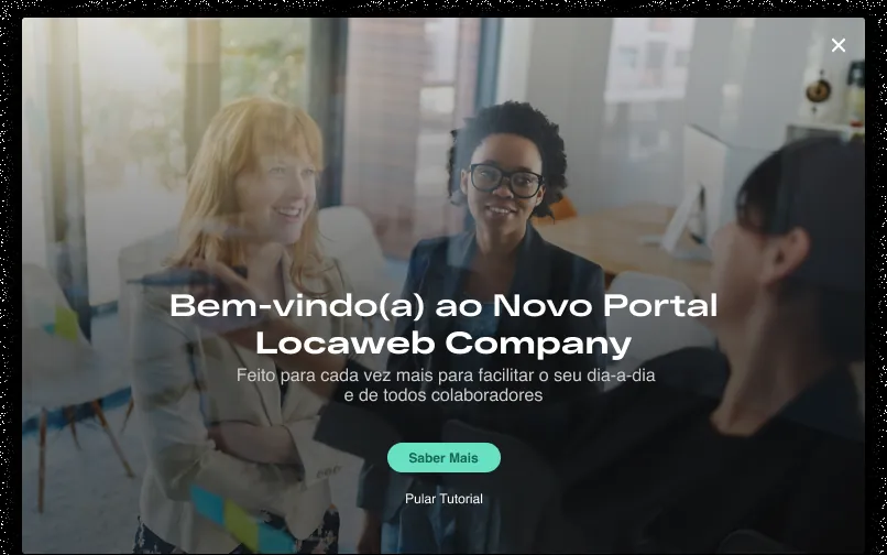 Portal do Colaborador Locaweb Company — Tour de onboarding