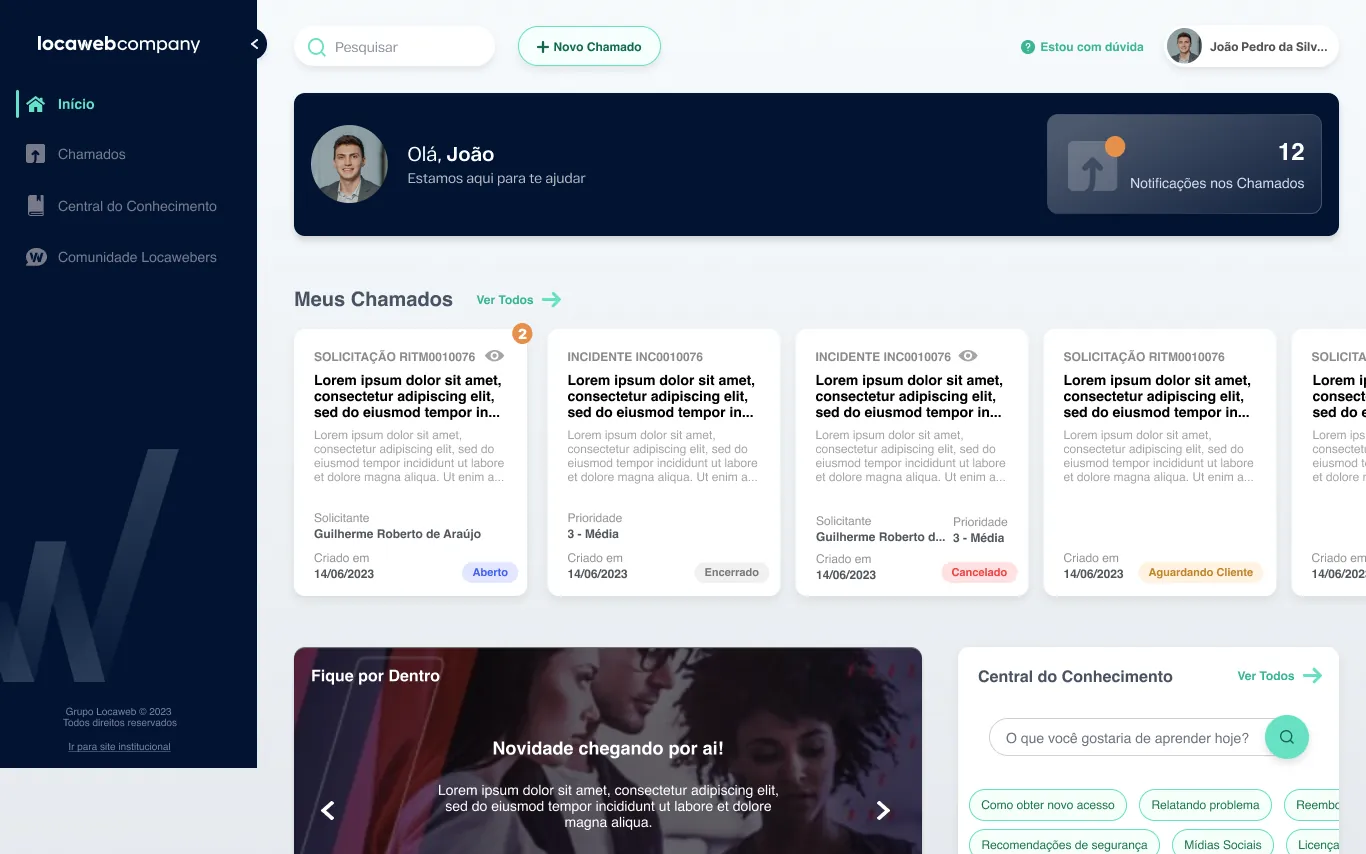 Portal do Colaborador Locaweb Company — capa do case de UX/UI
