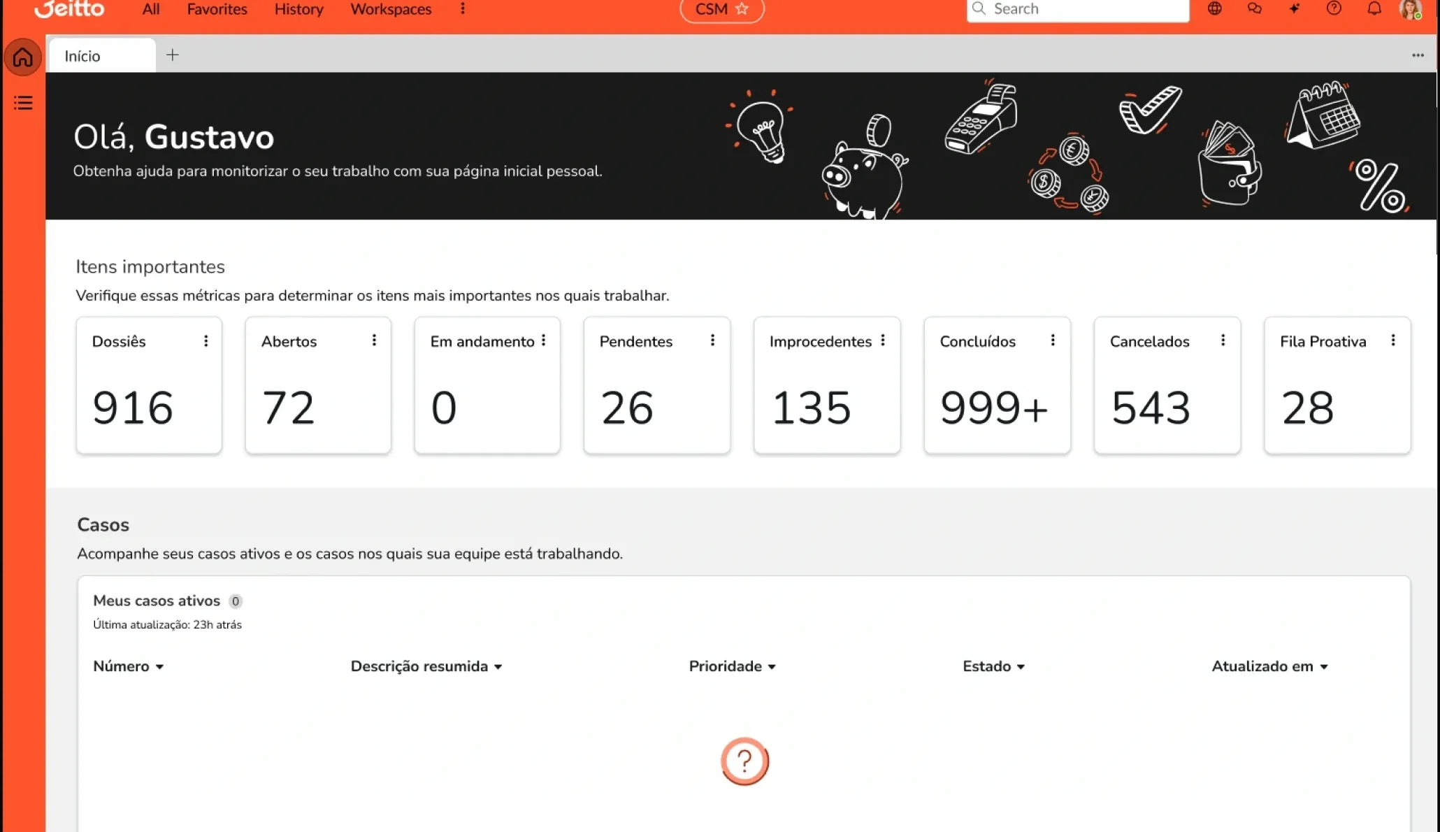 Agent Workspace da Jeitto: UI final — homepage do agente