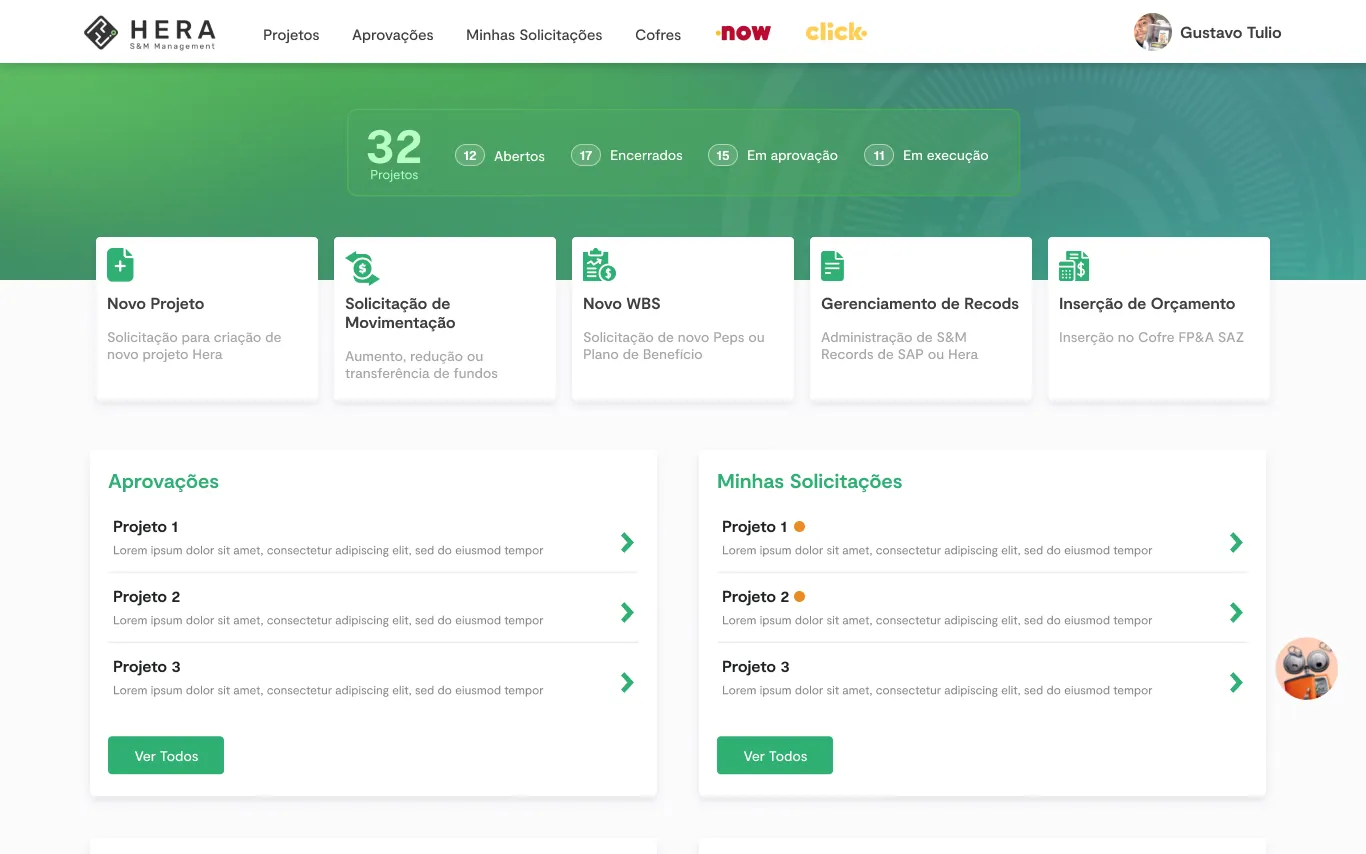 Gestão de Portfólio Ambev HERA — capa do case de UX/UI