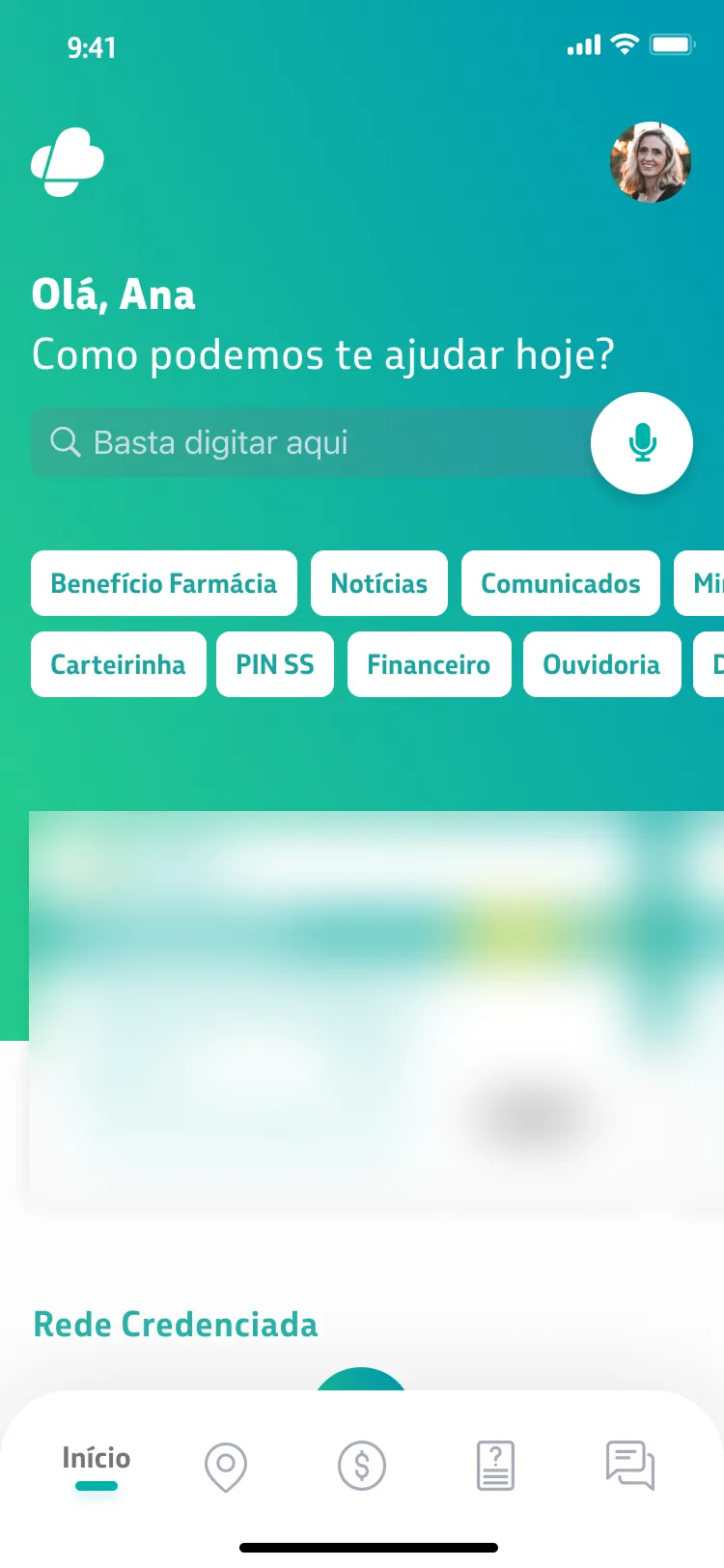 App Saúde Petrobras — tela 1 do app mobile